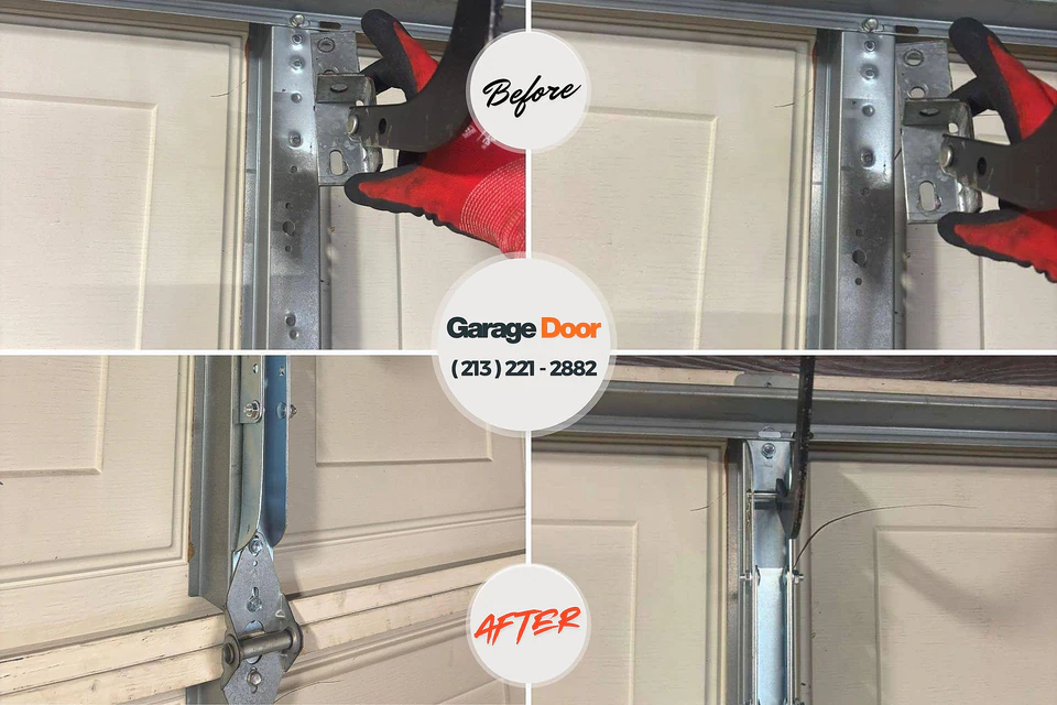 Before and after: garage door repair Horizon West, FL